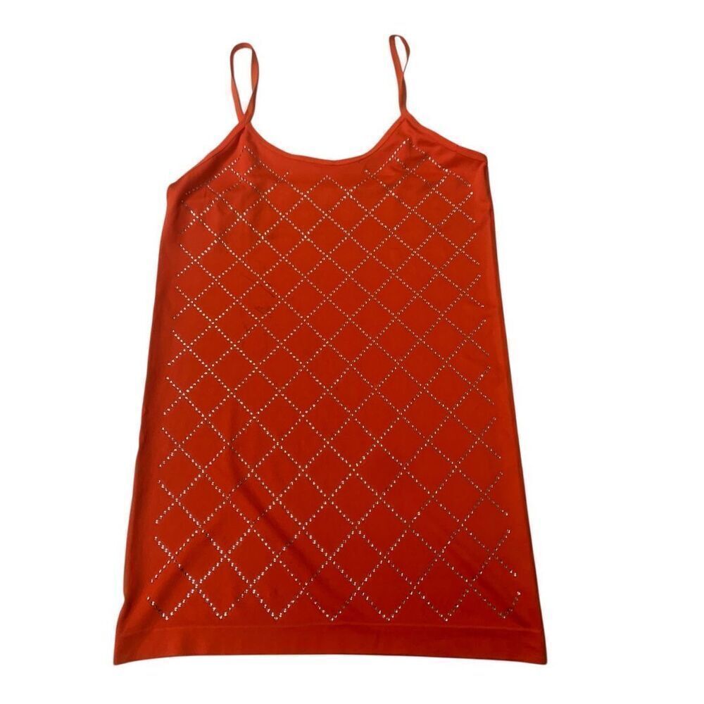 Orange Bling Patterned Tank - Picture 2 of 6